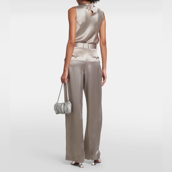 STAUD Luisa Pant Dove Gray Taupe Silver 12 - Picture 7 of 8